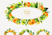Tangerine Watercolor Collection, a Wallpaper Graphic by Natasha Koltsova (Thumbnail 3 of 7)