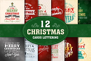 Christmas Lettering Cards Collection, an Object Graphic by Rosa Puchalt (Thumbnail 1 of 3)