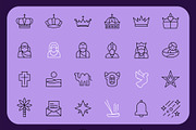 30 Three Kings & Christian Holiday I, an Outline Icon by Adl Studio (Thumbnail 2 of 4)