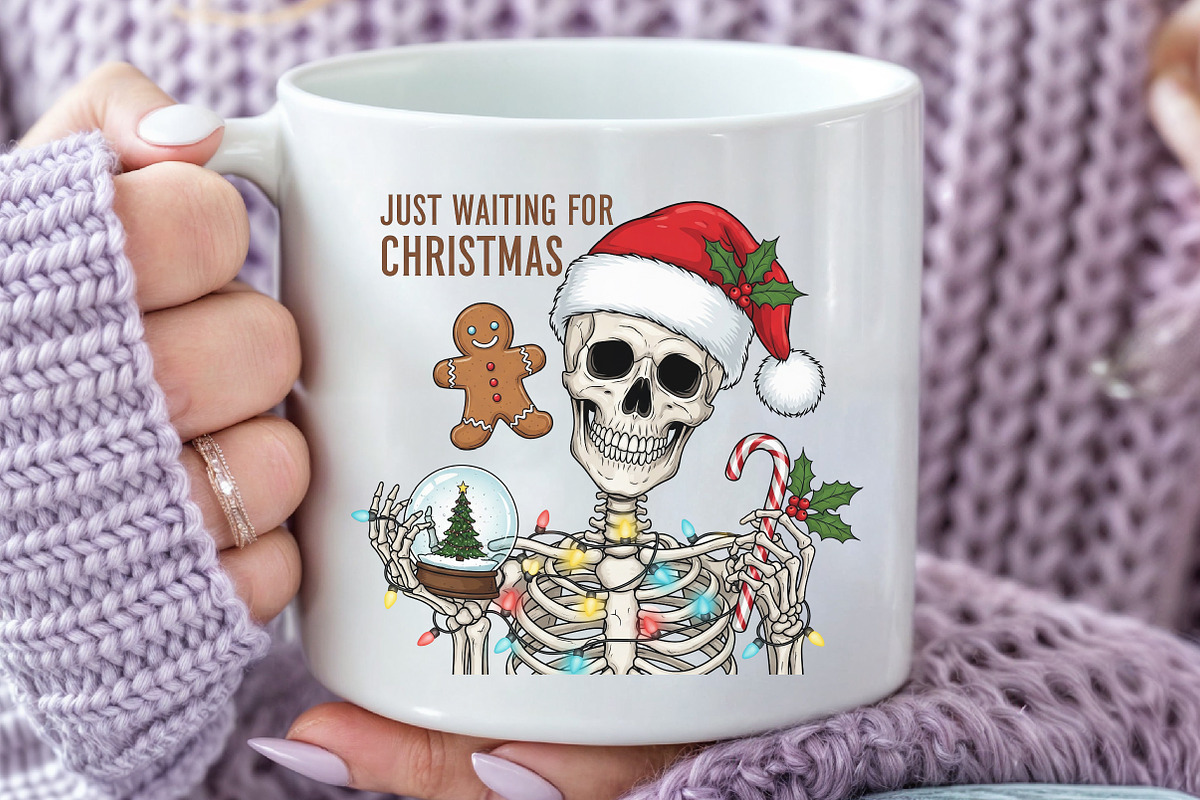 Funny Skeleton Christmas Png, an Illustration by Black Bird Studio (Photo 3 of 4)
