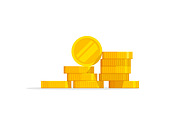 Coins Money Stack Pile Icon Vector, an Illustration by vladwel (Thumbnail 2 of 2)