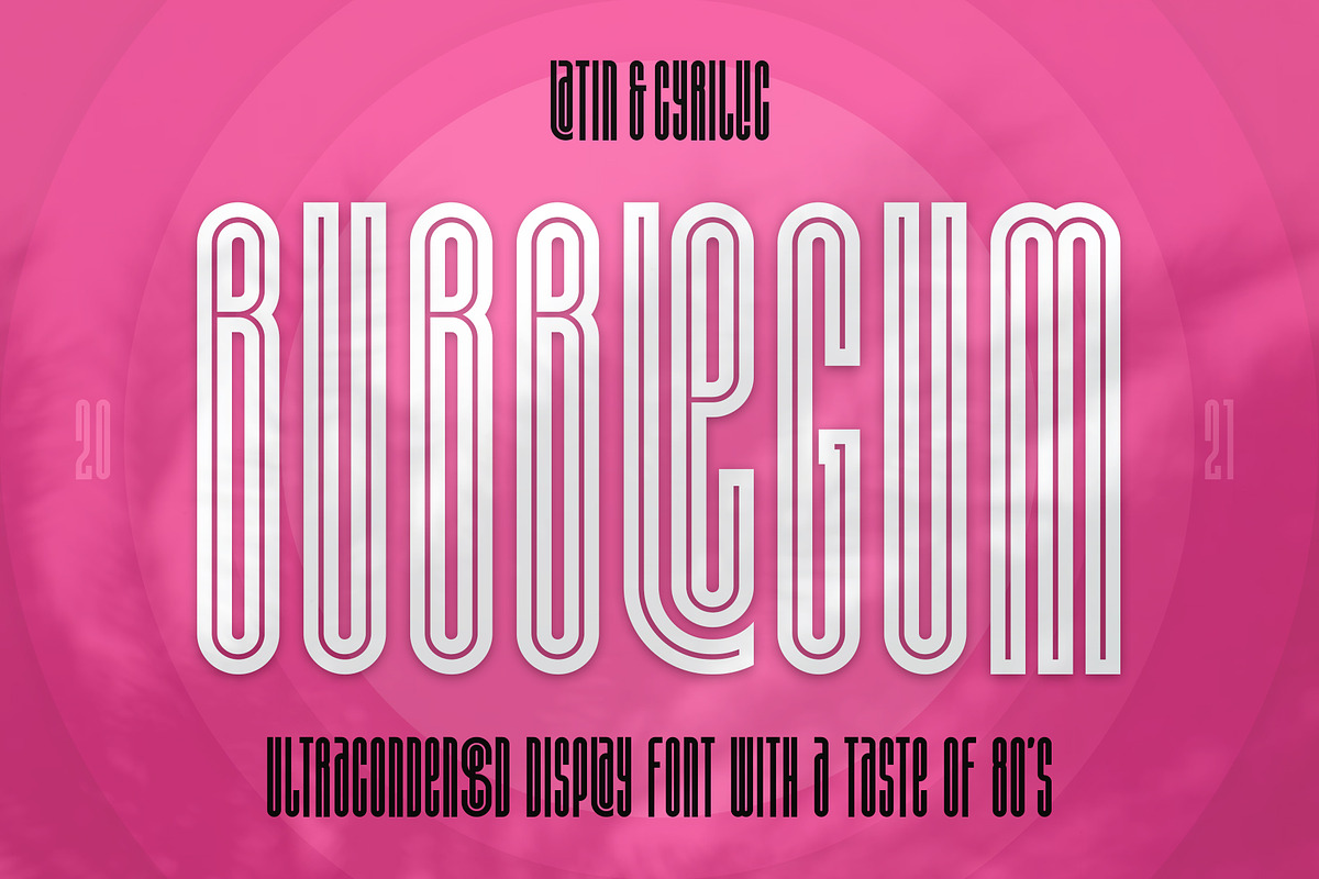 ST-Bubblegum ultracondensed font, a Font by Shimanov Types (Photo 1 of 7)