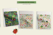Snail & Ladybug Garden Set, a Pattern Graphic by Irina Ostapenko (Thumbnail 3 of 5)
