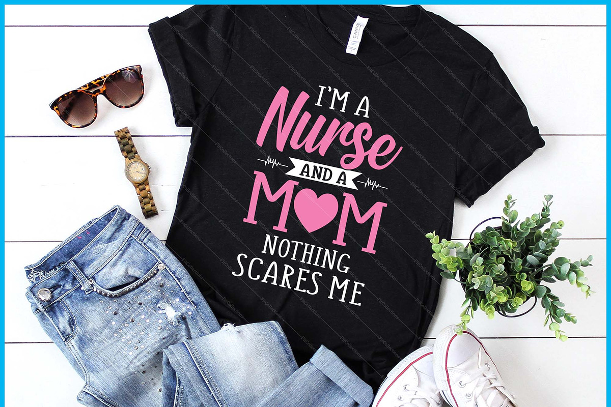 Funny I'm A Nurse And A Mom SVG, a Graphic by Creativeusart (Photo 1 of 4)