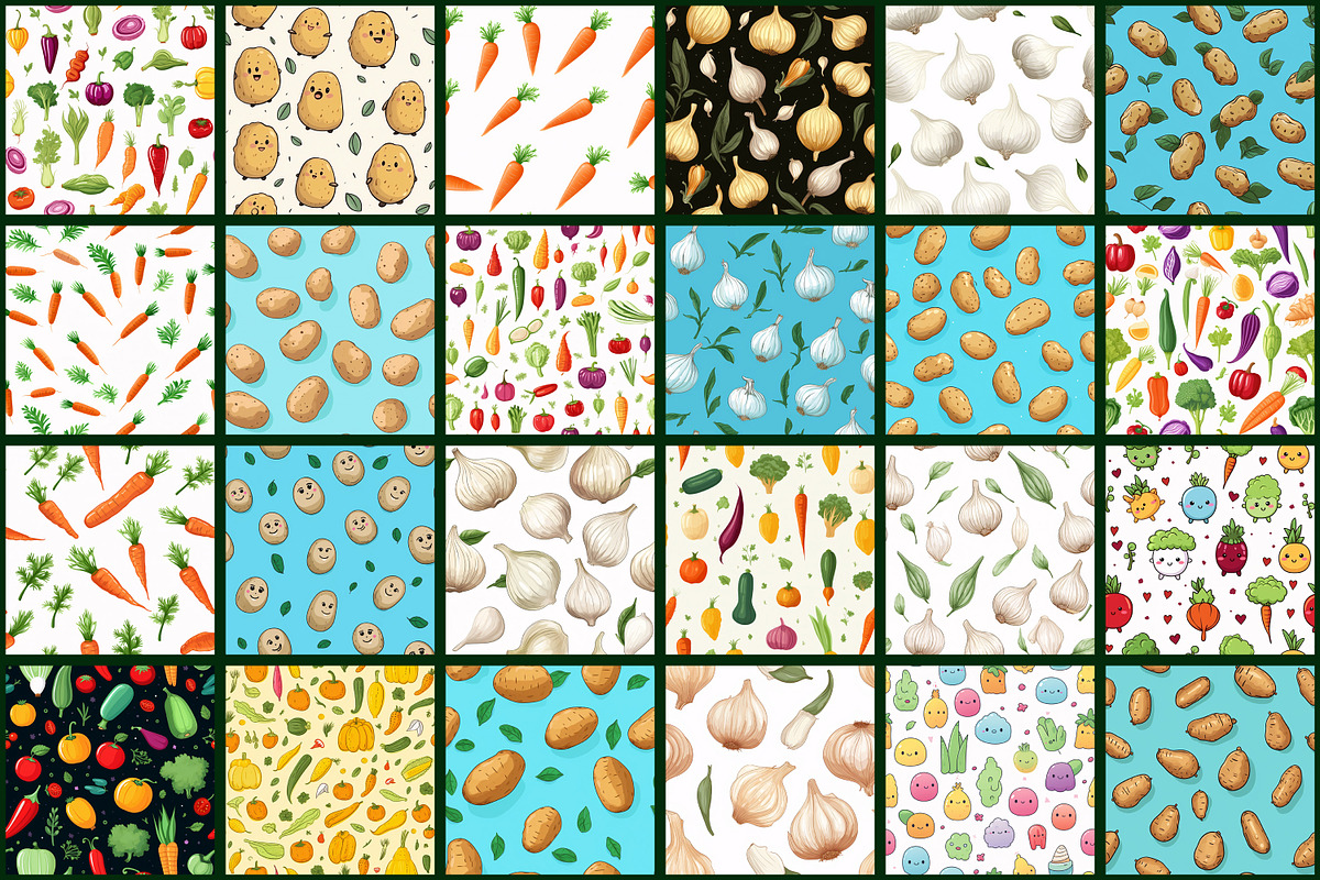 Vegetables Pattern, a Pattern Graphic by Forhadx5 (Photo 7 of 12)