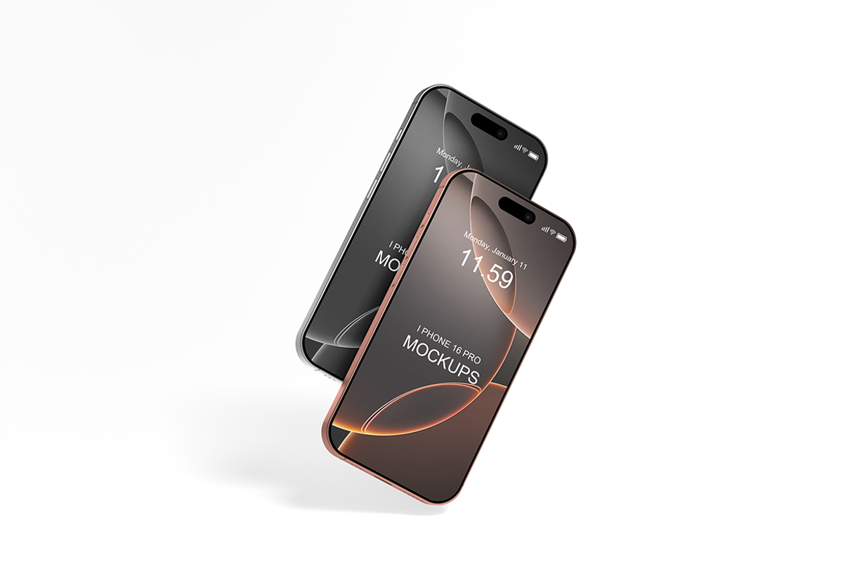 Iphone 16 Pro Mockups, an iPhone Mockup by groens (Photo 2 of 7)