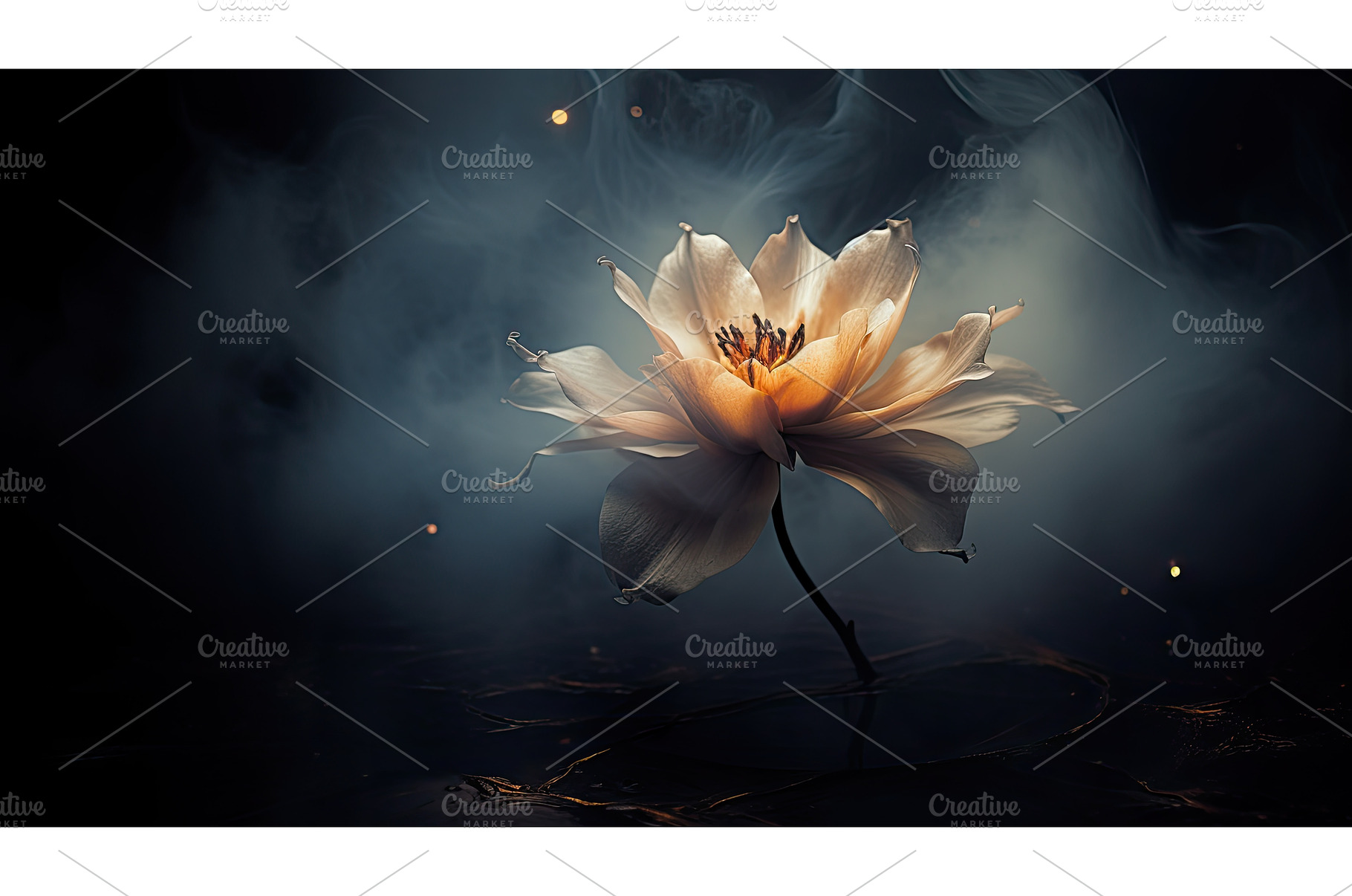 mysterious dark flower ai generated, a Background Photo by pikepicture