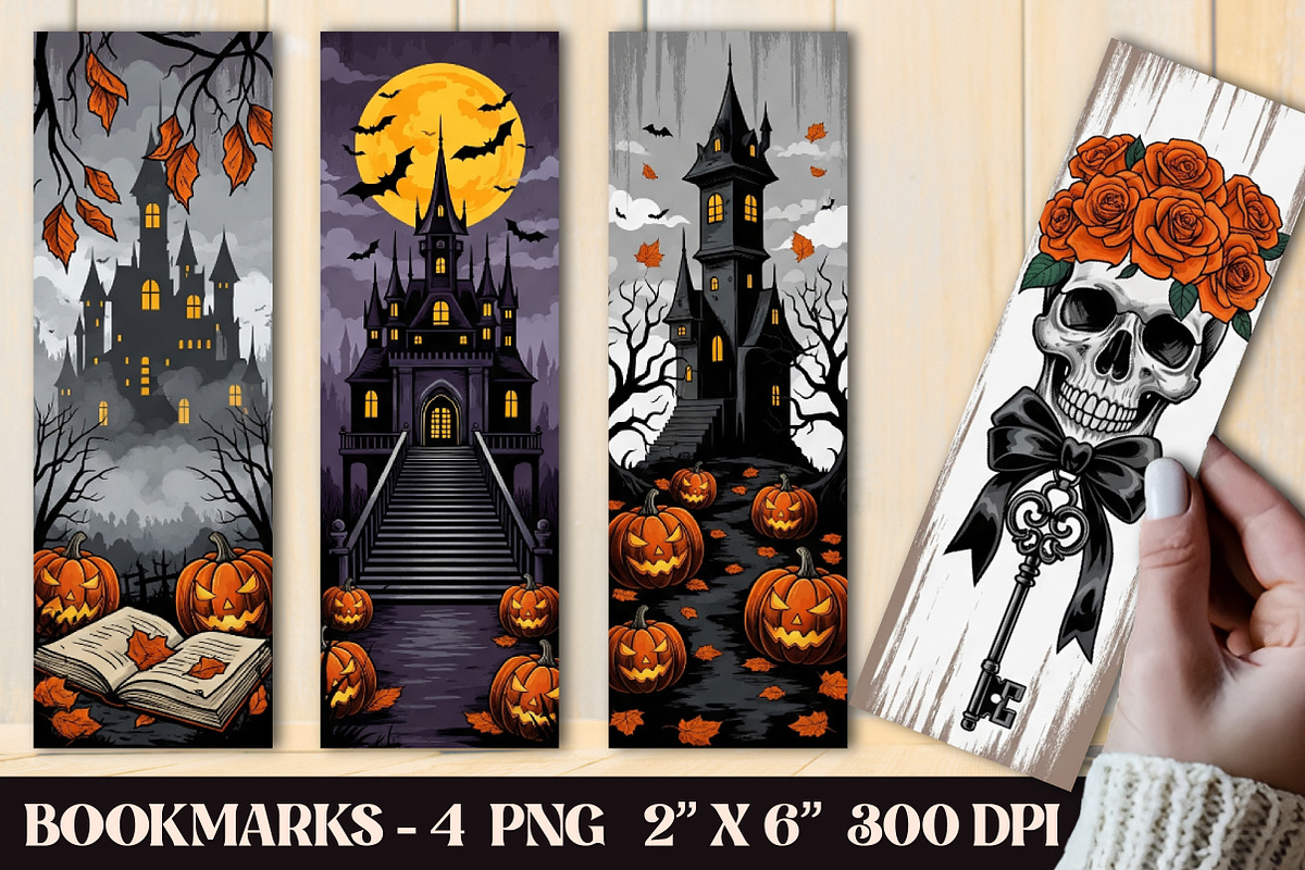 Halloween Sublimation Bookmarks, an Illustration by OK Design