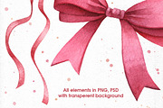 Elegant watercolor bows set, a Decorative Illustration by Anastasia Koba (Thumbnail 3 of 3)
