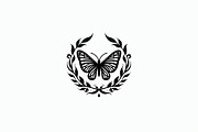 Butterfly Laurel Wreath Set, an Illustration by BIPLOB EXPERT (Thumbnail 5 of 7)