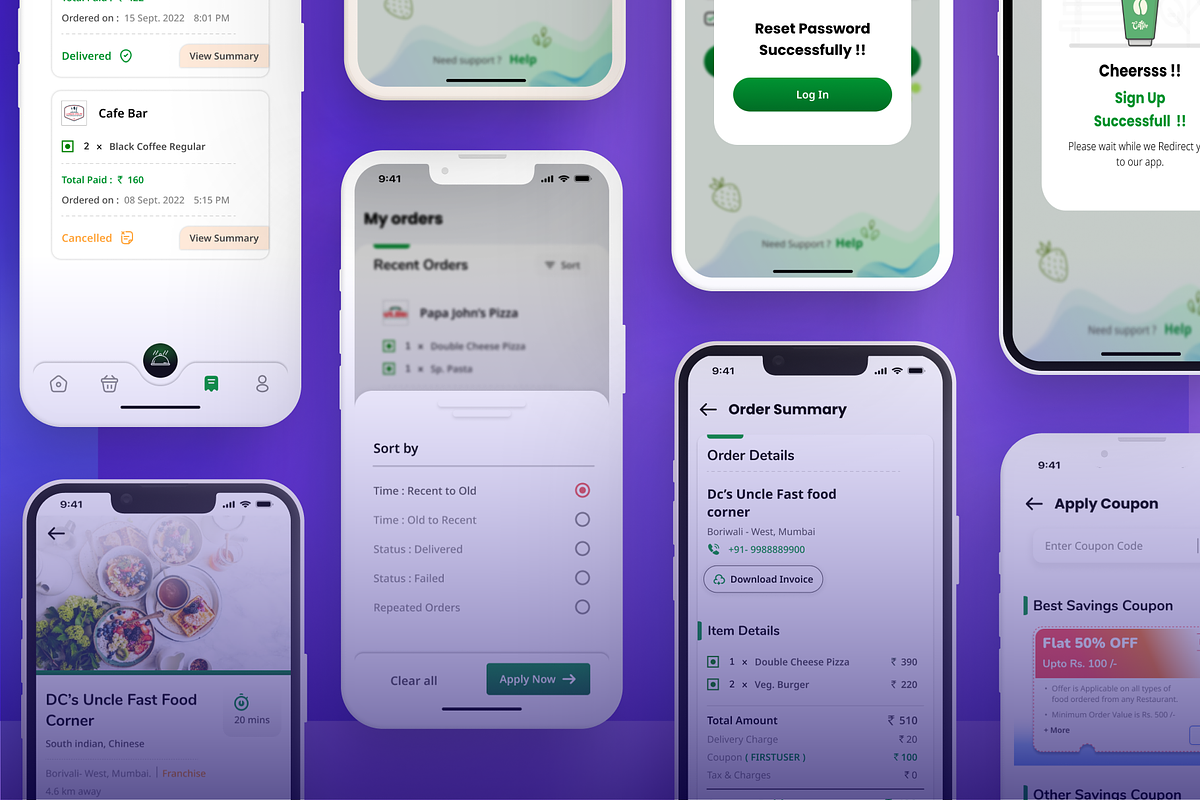 Food Club - Food Ordering App UI Kit, an UI Kit Template by priyank_p (Photo 4 of 7)