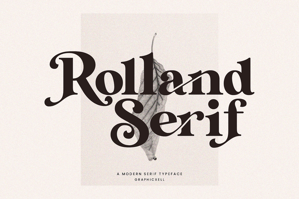 Rolland Ligature Serif Font Typeface, a Serif Font by Graphicxell (Photo 1 of 10)