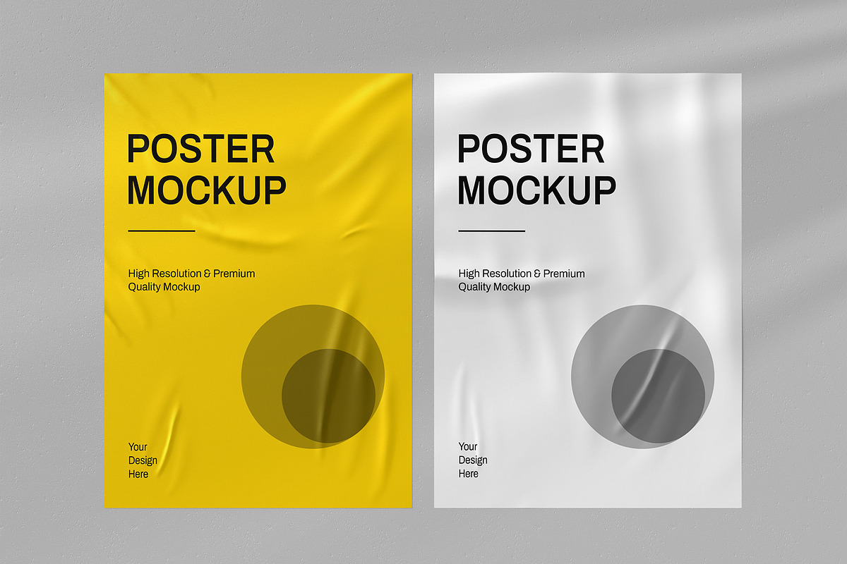 Wall Poster Mockup with Wrinkled, a Product Mockup by graphypix (Photo 1 of 4)