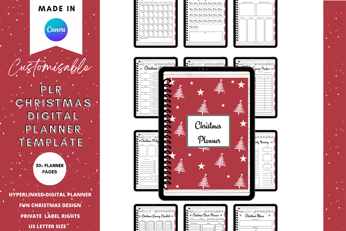 Canva Christmas Digital Planner, a Stationery Template by DigitalbossCreations (Photo 1 of 10)