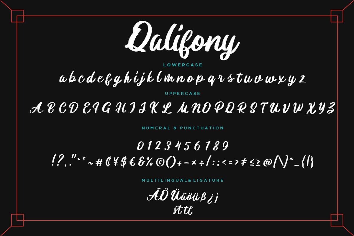 Qalifony Handwritten Business Font preview 7