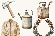 Watercolor Little Racer Clipart, a Person Illustration by SparkyDesignsUS (Thumbnail 6 of 9)