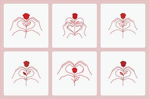 Valentine's Day Logo Bundle, a Branding & Logo Template by Vectorium Studio
