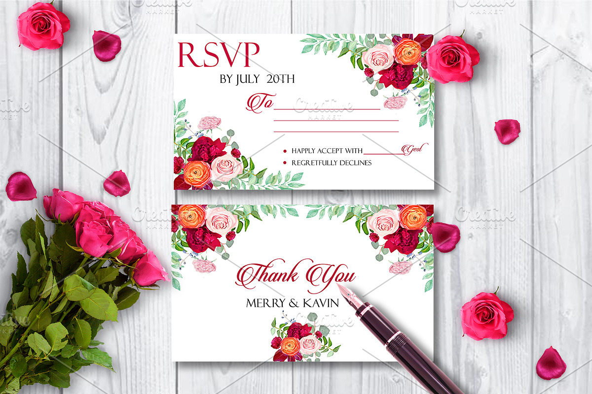 Wedding Stationary Mock-u PSD Files, a Print Template by Design with Qurat (Photo 3 of 3)