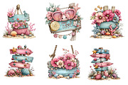 Whimsical Summer Wooden Sing Clipart, an Illustration by CreationArt (Thumbnail 4 of 7)