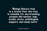 Wishgo Nature - Travel Font, a Sans Serif Font by QR Design Studio (Thumbnail 8 of 12)