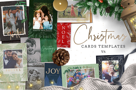 Christmas Card Templates v.4, a Card Template by 7th Avenue Designs