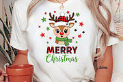 Cute Reindeer Merry Christmas, an Illustration by Craft Nest (Thumbnail 2 of 6)