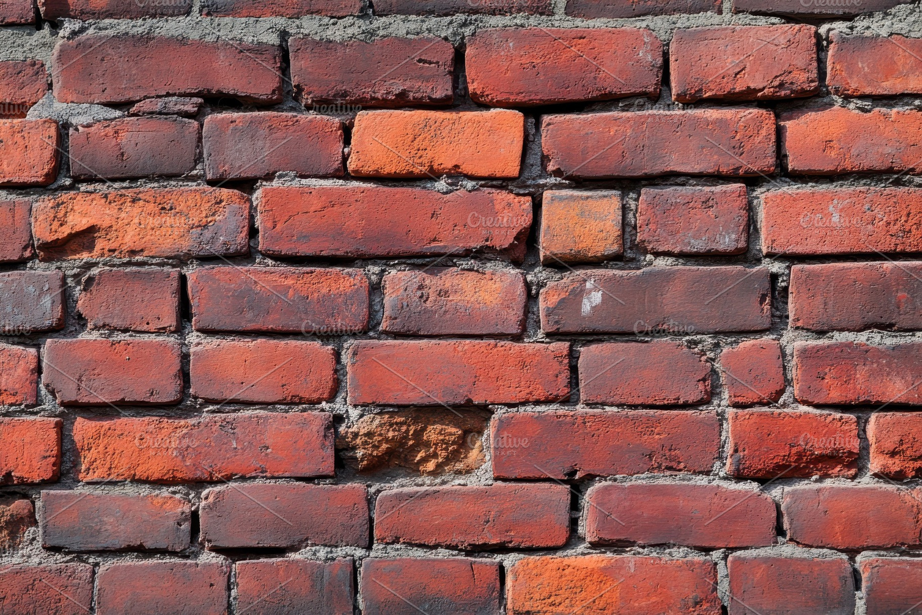 Old red brick wall texture backgroun, a Photo by Pixeness Studio