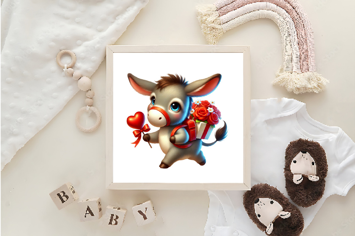 Valentine's Day Funny Donkey Sublima, an Illustration by DreamArtGraphic (Photo 2 of 6)