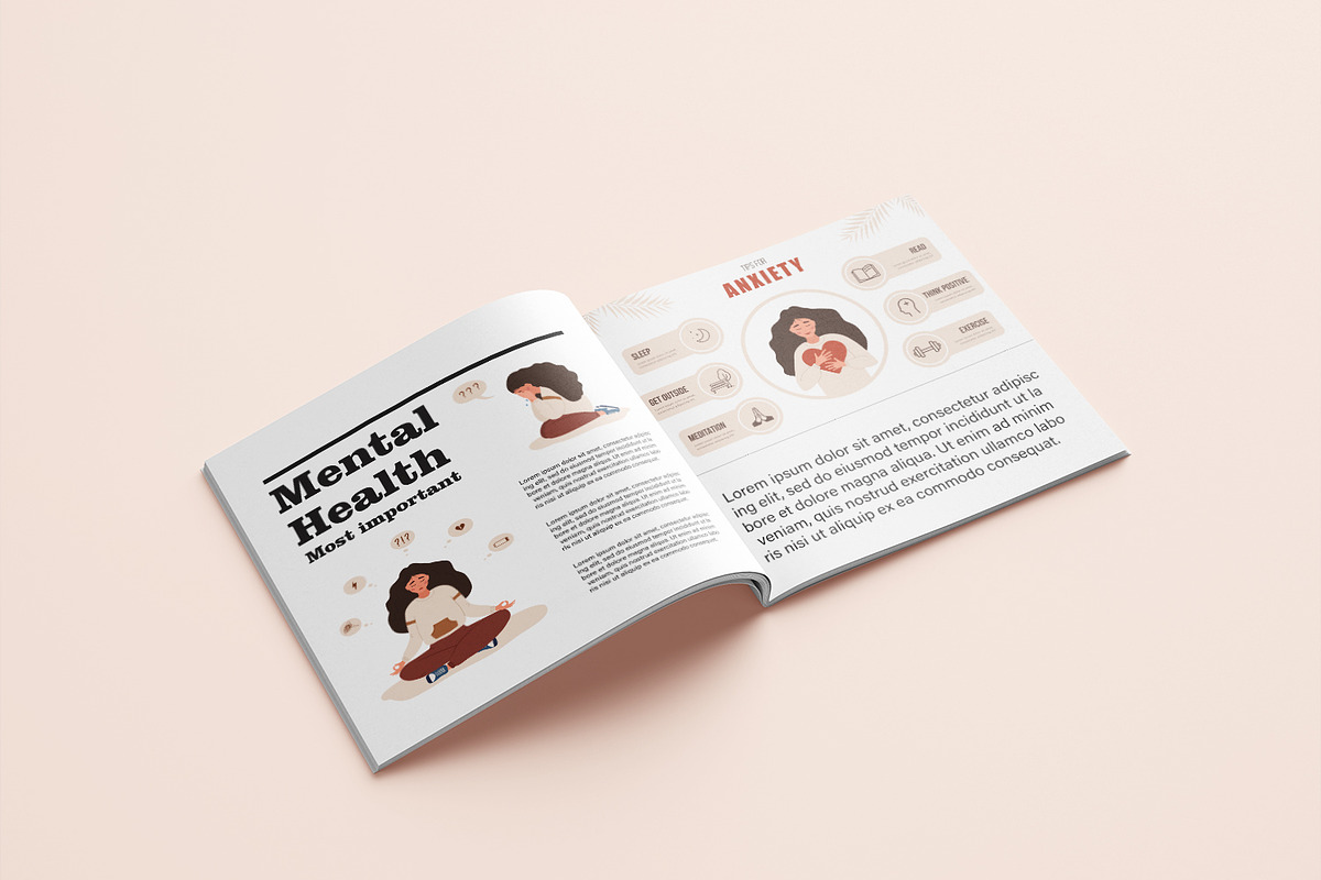Mental Health europe woman, a Healthcare Illustration by KeronnArt (Photo 4 of 8)