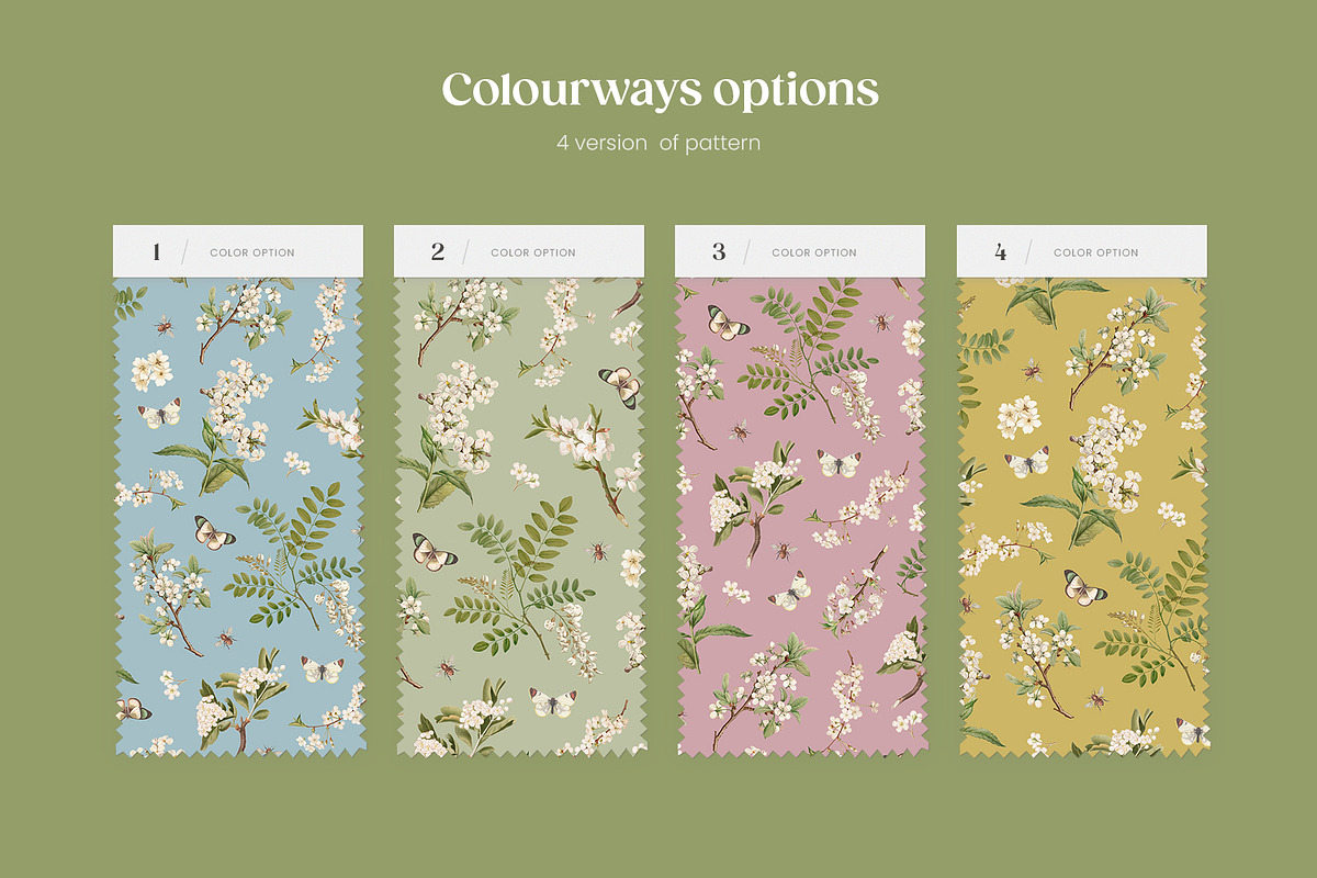 Gentle Spring with White Flowers, a Pattern Graphic by Yello_illustration (Photo 4 of 16)