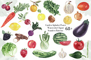 Fruits & vegetables garden alphabet, a Decorative Illustration by Visual Animal (Thumbnail 1 of 13)