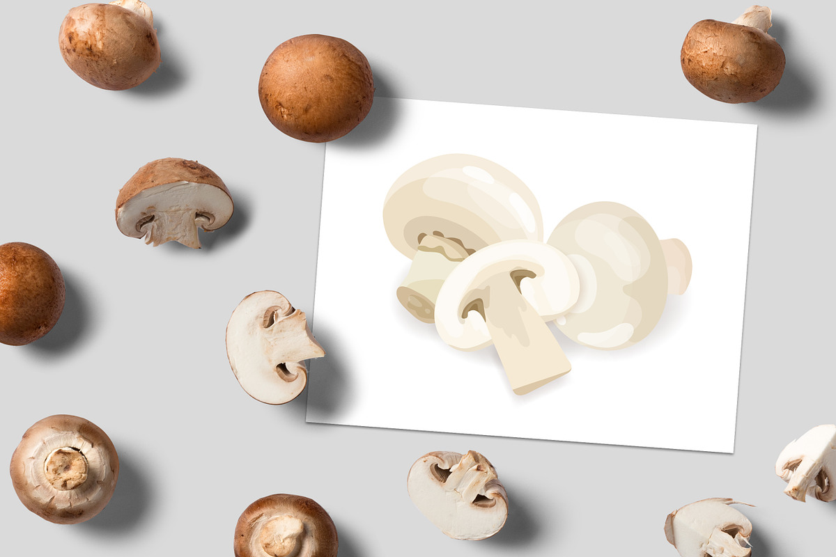 Champignon mushroom set, a Food Illustration by Good Studio (Photo 3 of 3)