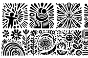 Vintage Birds Folk Art, a Decorative Illustration by devastd (Thumbnail 16 of 28)