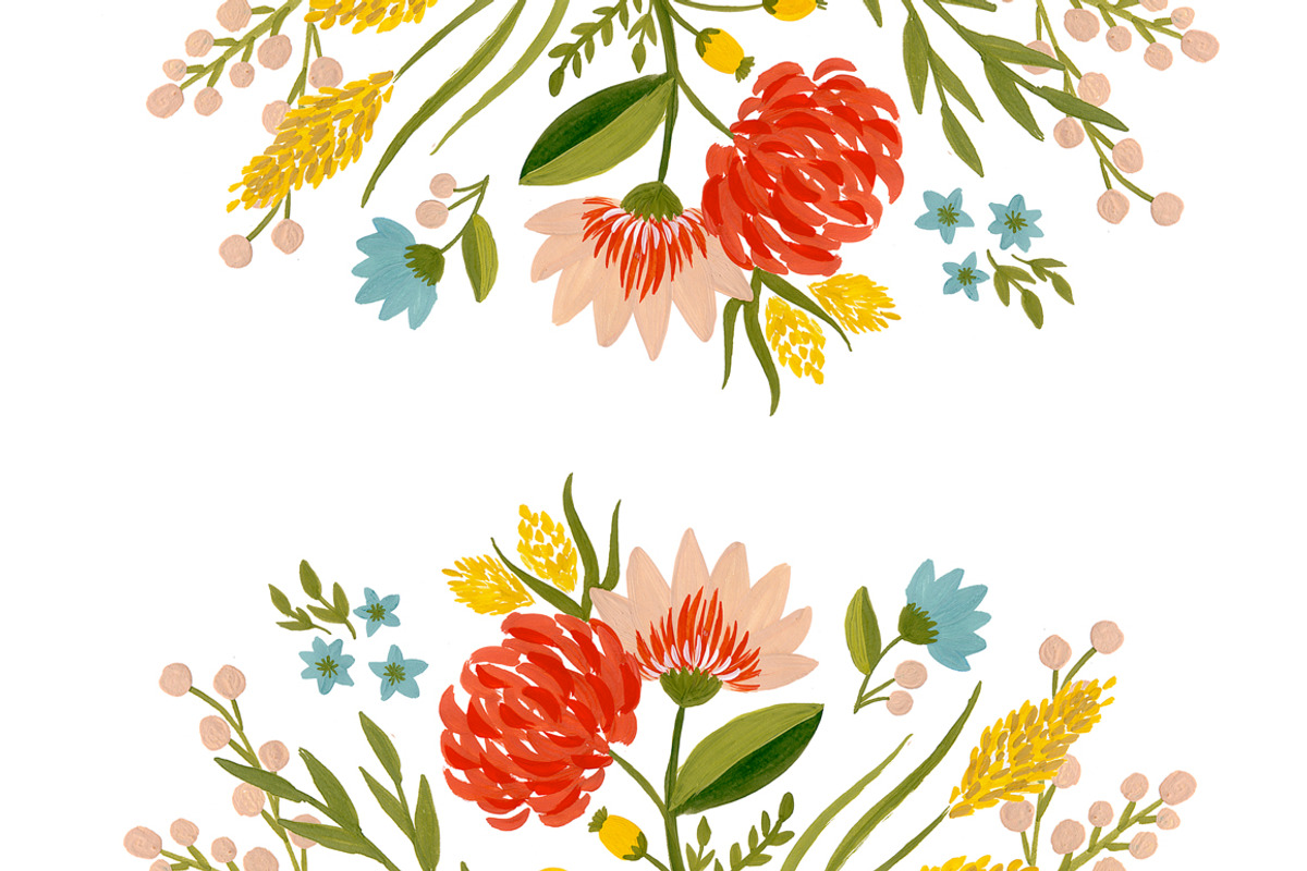 Summer Flowers Illustration, a Decorative Illustration by AnzhelikaGerman (Photo 5 of 6)