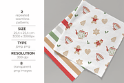 Christmas Tea Time Patterns+Cliparts, a Pattern Graphic by tetiartline (Thumbnail 2 of 4)