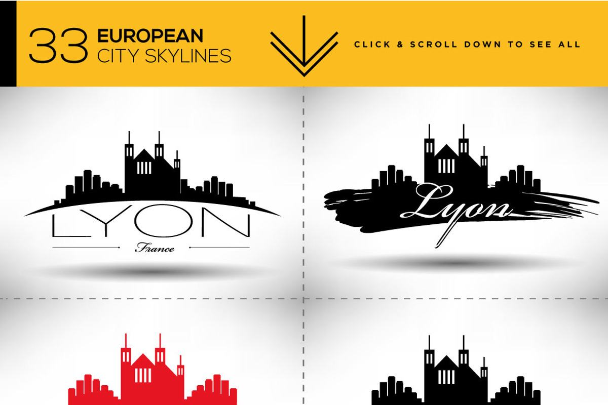 33 European City Skylines, an Outline Icon by Kursat Unsal (Photo 3 of 3)