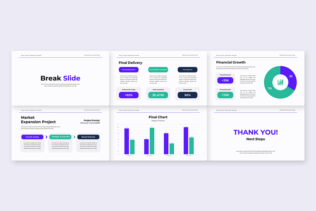 Project Timeline PowerPoint Template, a Presentation Template by Iqsiart Studio (Photo 3 of 3)