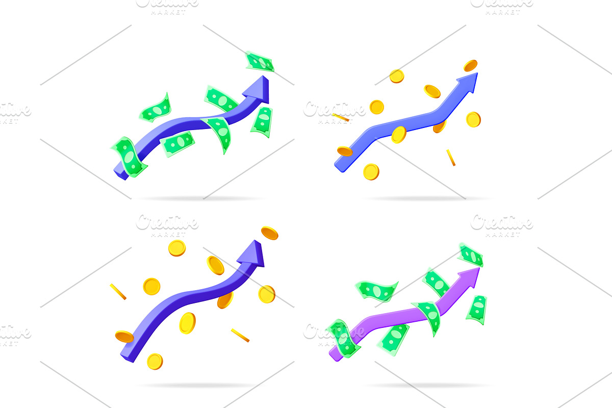 Set of 3d vector illustrations, a Finance Illustration by Abscent