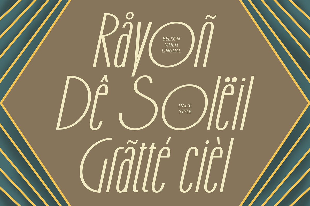 Belkon – Art Deco Font, a Sans Serif Font by Craft Supply Co. (Photo 6 of 8)