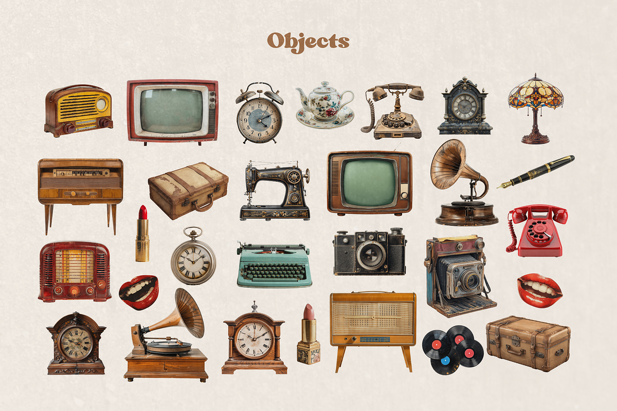 80 Vintage Collage Creator, an Object Graphic by Nova Studio (Photo 3 of 9)