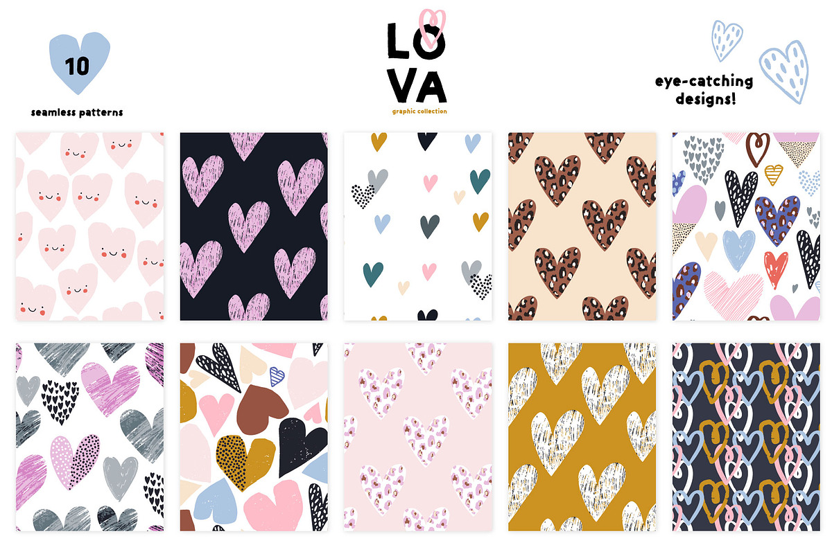 LOVA graphic collection, a Pattern Graphic by solmariart (Photo 4 of 9)