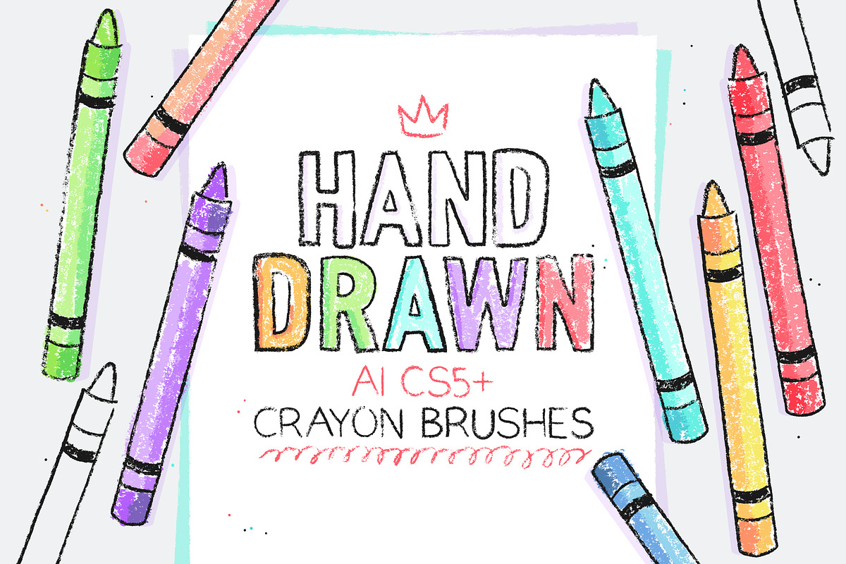 Hand Drawn Crayon Brushes, a Brush Add-On by Side Project (Photo 1 of 4)
