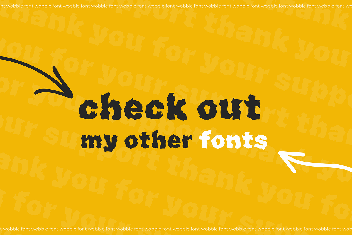 Wobble Display Font, a Sans Serif Font by typendy (Photo 8 of 8)