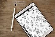 Procreate Stamps Tiny Flowers 026, a Brushes & More by Drawberx (Thumbnail 2 of 10)