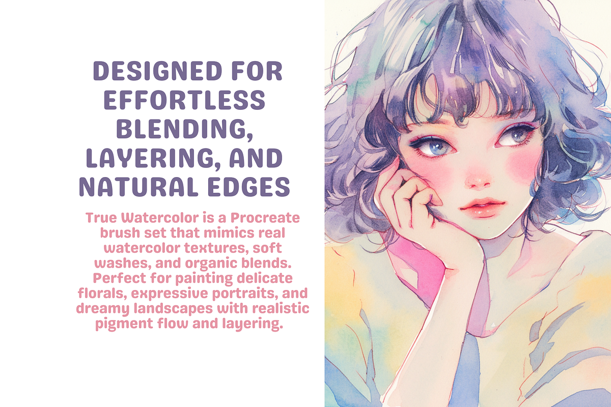 True Watercolor Brushes for Procreat, a Brush Add-On by nikiartcorner (Photo 2 of 8)