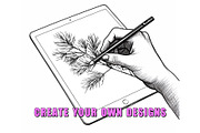 50 Pine brunch Procreate Stamps, a Brush Add-On by Procreate Sale (Thumbnail 3 of 6)