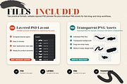 95 Ink Brush Assets PSD PNG, a Brush Add-On by ZinetroN (Thumbnail 5 of 6)
