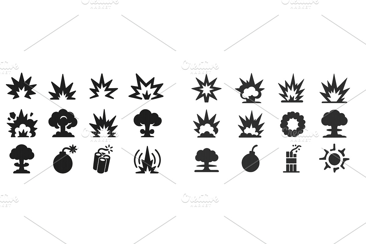 Explosive graphic symbols, a Technology Illustration by ZinetroN