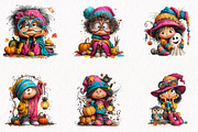 Whimsical Ugly Witch Clipart Bundle, a Person Illustration by fashionaddict (Thumbnail 2 of 7)