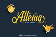 Allema Script Font, a Script Font by Aktab Studio (Thumbnail 1 of 13)